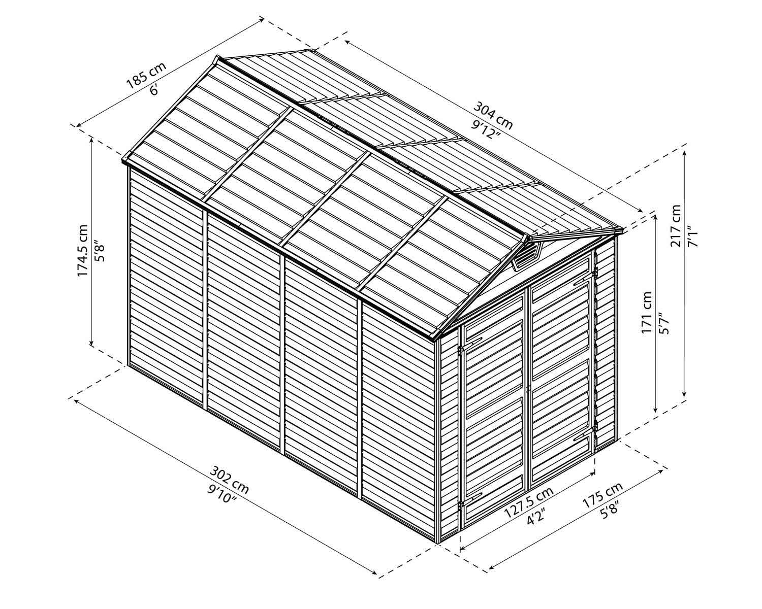 6x10 shed size